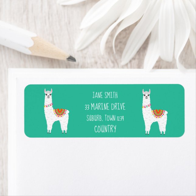 Étiquette Spectacle funky d'alpaga (En situation)