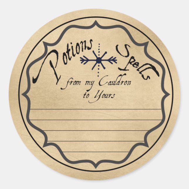 ÉTIQUETTE SPELLS & POTIONS (Devant)