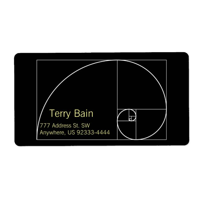 Étiquette Spiral d'or blanc (Devant)