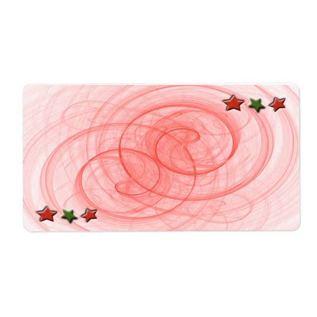 Étiquette Spirales et étoiles de Noël (Devant)