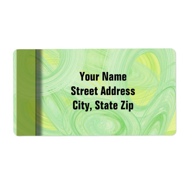 Étiquette Spirales vertes (Devant)
