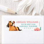 Étiquette Spirit: Riding Free Birthday<br><div class="desc">Invite all your family and friends to your child's Spirit themed Birthday Party with these beautiful floral address labels.</div>