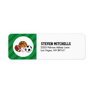 Étiquette Sport All Star Anniversaire Baby shower Party