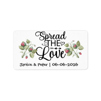 Étiquette Spread the Love Jam Jar Wedding Favors