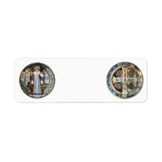 Étiquette St Benedict Medal Retour Adresse