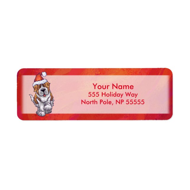 Étiquette St Bernard Noël En Rouge (Devant)