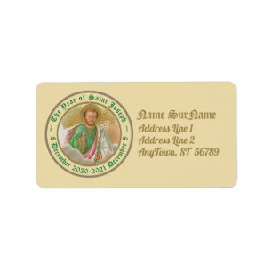 Étiquette St. Joseph d'une "carte de pèlerinage" (Détail; B