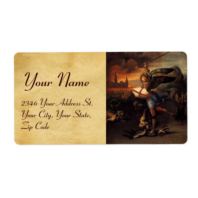 Étiquette St Michael et le Dragon (Devant)