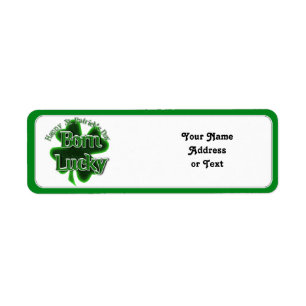 Étiquette St. Patrick's Day Né Lucky