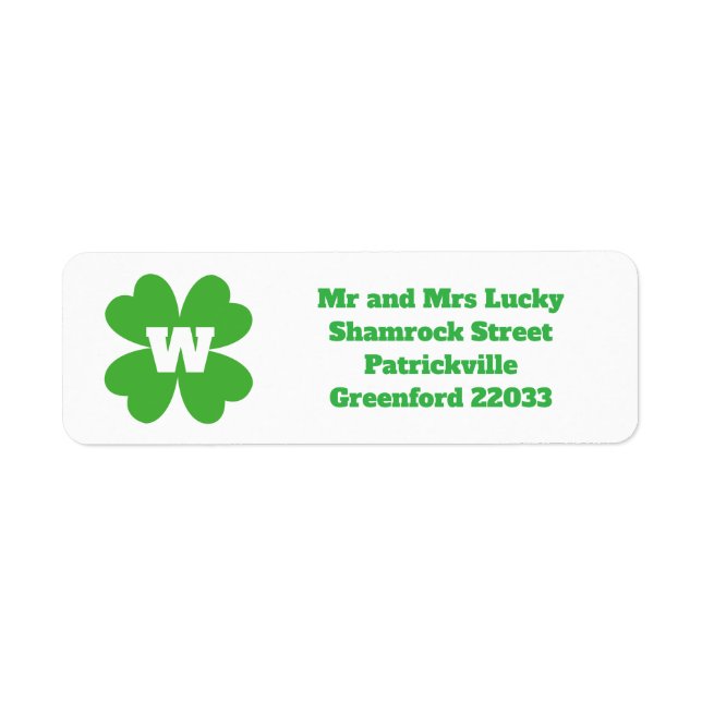 Étiquette St Patrick's Day Themed Address Label (Devant)