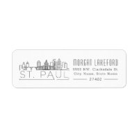 St. Paul, Minnesota Styliszed Skyline