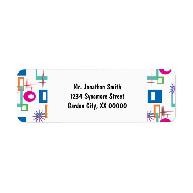 Étiquette Starburst Geometric (Devant)