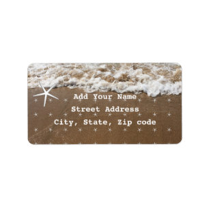 Étiquette Starfish Motif Beach Mariages nautiques 2021