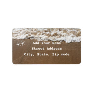 Étiquette Starfish Plage Motif Plage Nautique Mariage mignon