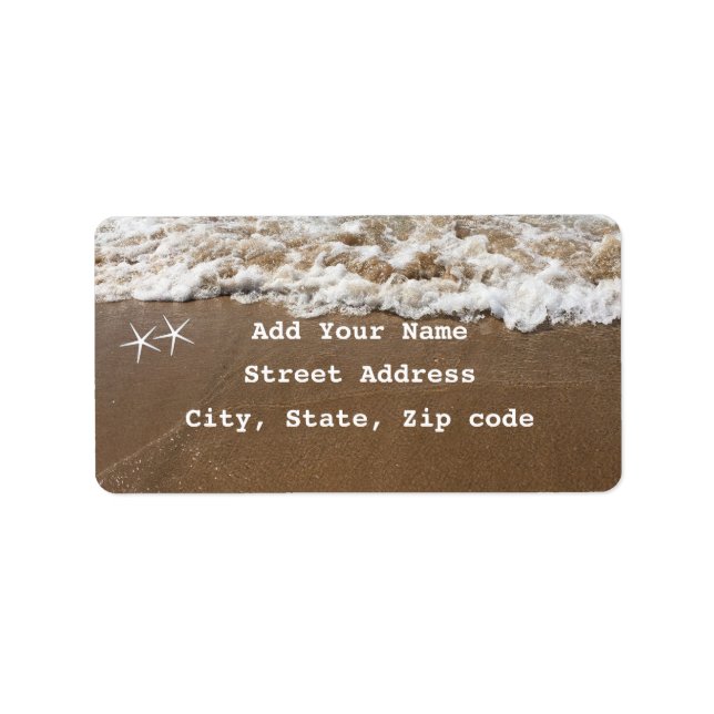Étiquette Starfish Plage Motif Plage Nautique Mariage mignon (Devant)