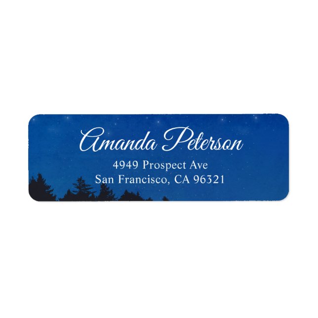 Étiquette Stars in the Night Sky Celestial Adresse de retour (Devant)