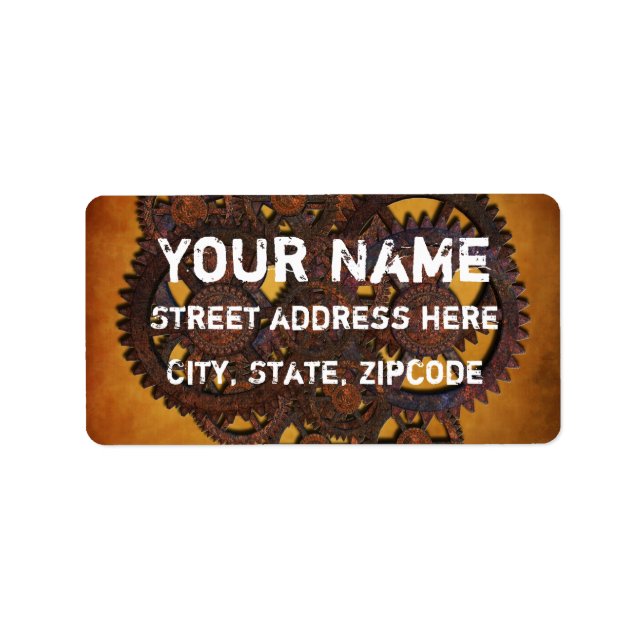 Étiquette Steampunk Rusty (Devant)