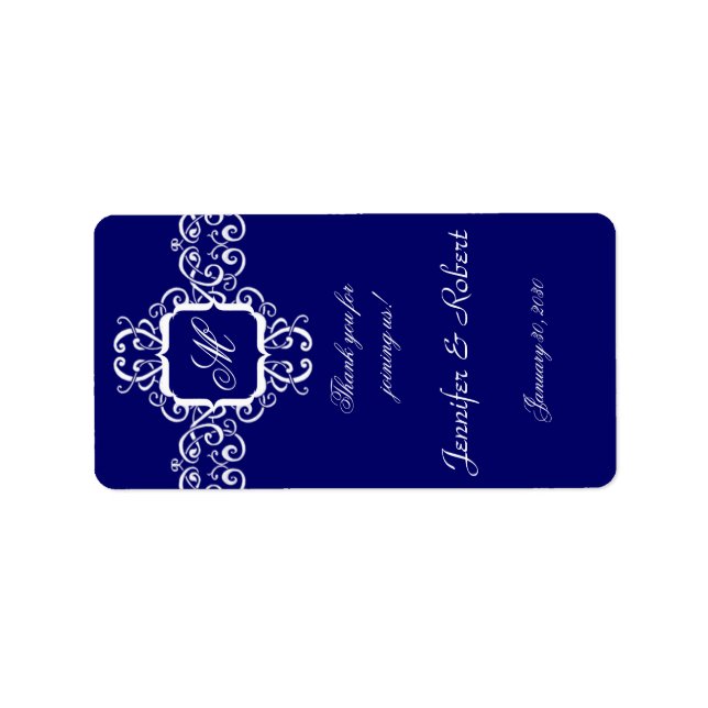 Étiquette Stick à lèvres Monogramme Romance Blanc (Devant)