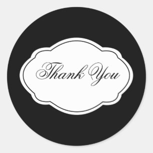 Étiquette Sticker noir et blanc personnalisable
