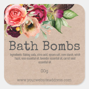 Étiquette Sticker Pour Bombes Baignoires Fabriquée