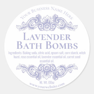 Étiquette Sticker Pour Bombes De Lavande Fabriquée