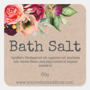 Étiquette Sticker Pour Sel Bain Maison