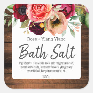 Étiquette Sticker Pour Sel Bain Maison