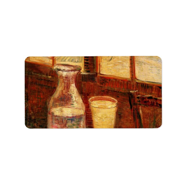 Étiquette Still Life with Absinthe par Vincent van Gogh (Devant)