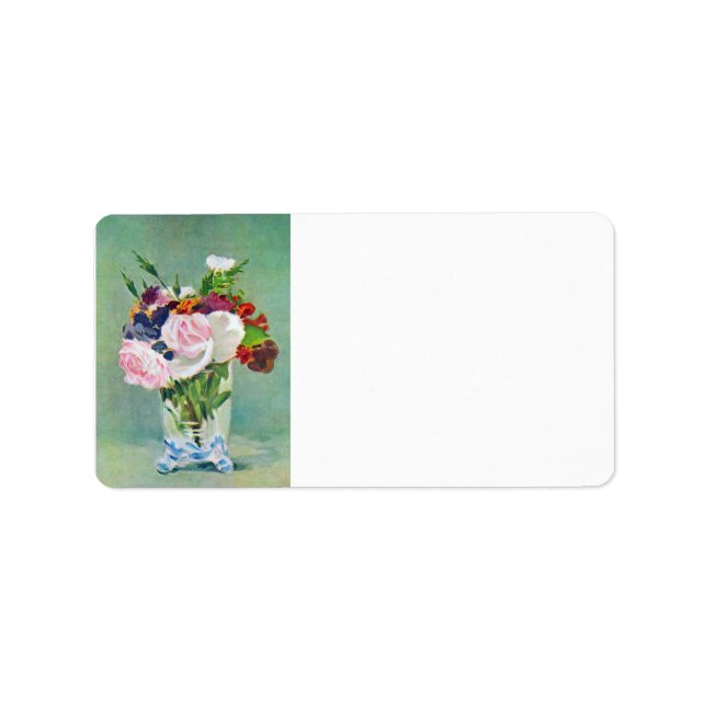Étiquette Still Life with Flowers par Edouard Manet (Devant)