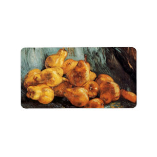 Étiquette Still Life with Quince Pears de Vincent van Gogh