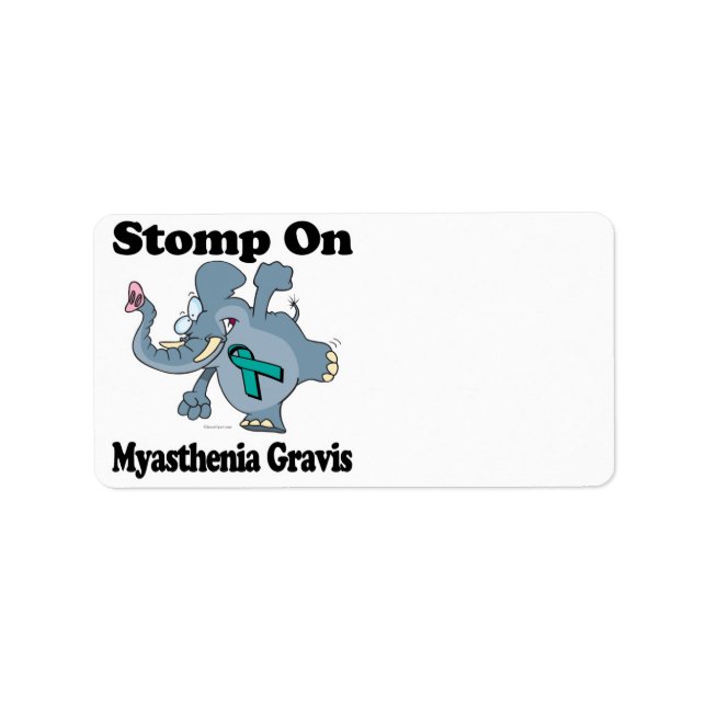 Étiquette Stompe éléphante sur Myasthenia Gravis (Devant)