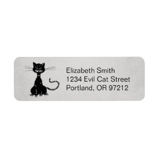 Étiquette Stone Gris Ragged Evil Black Cat