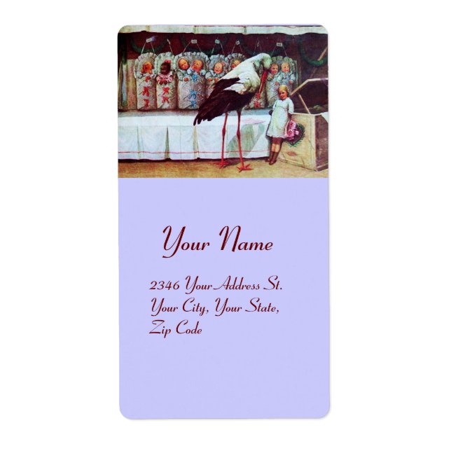 ÉTIQUETTE STORK BABY SHOWER 3 (Devant)