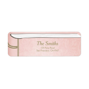 Étiquette Storybook Adresse de retour Label Rose Gold Girl B