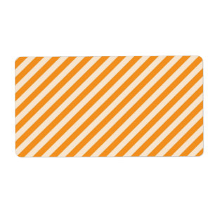 Étiquette [STR-OR-1] Sucre de canne orange et blanc barré