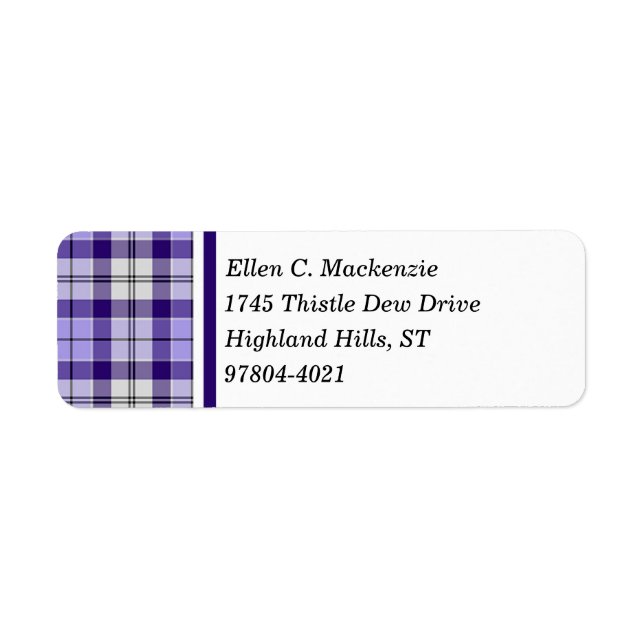 Étiquette Strathclyde Scotland District Tartan (Devant)