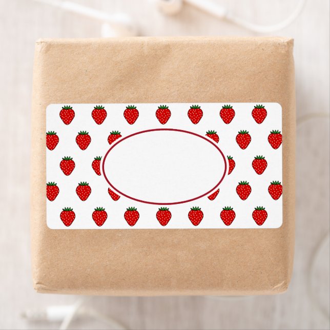 Étiquette Strawberry Labels (En situation)