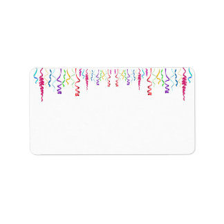 Étiquette Streamers multicolores