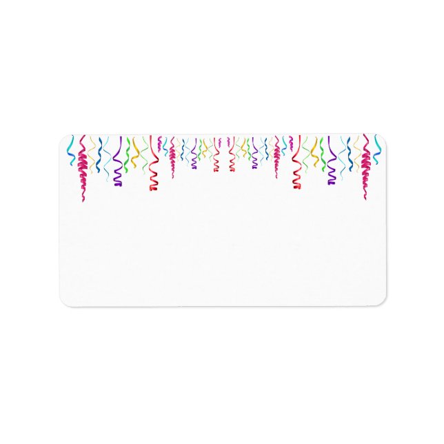 Étiquette Streamers multicolores (Devant)