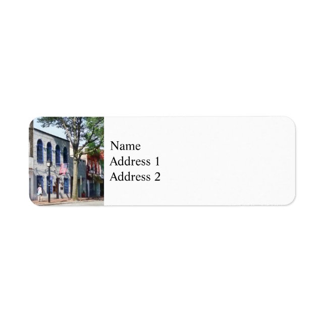 Étiquette Street with American Flag Alexandria VA (Devant)