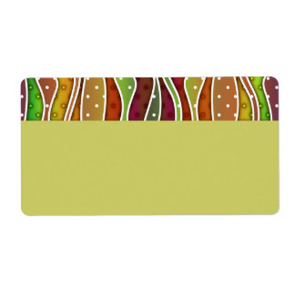 Étiquette STRIPES D'AUTOMNE personnalisable - NOM