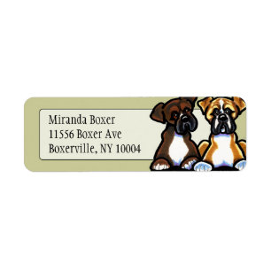 Étiquette Studio Boxer Tan de Brindle et de Faune