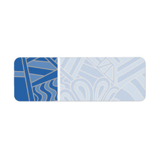 Étiquette Style Art Déco Bleu.