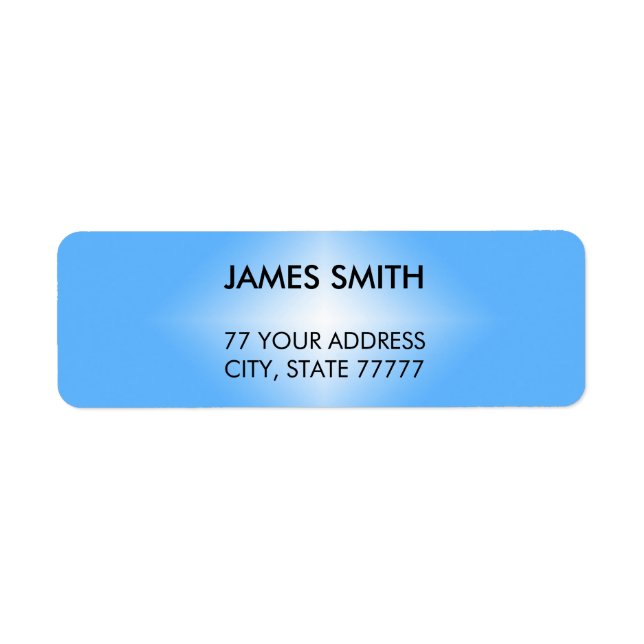 Étiquette Style Bleu & Blanc Diamant Gradient Personnalisabl (Devant)