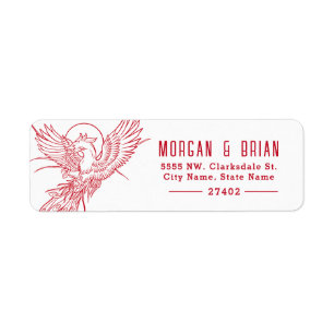 Étiquette Style de feu Phoenix préadressé