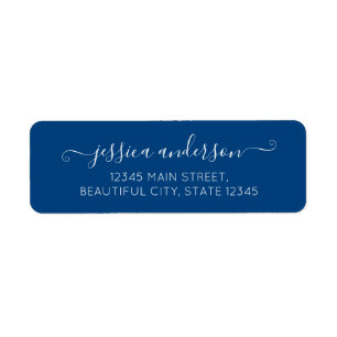Étiquette Style moderne de calligraphie Script tendance Navy