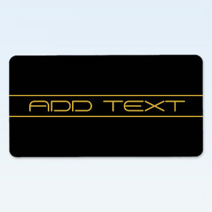 Étiquette Style moderne et modifiable Texte Or & Grilles