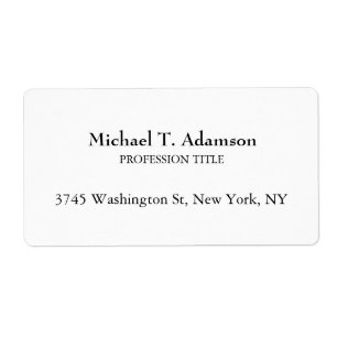 Étiquette Style Rétro Élégant Simple Blanc