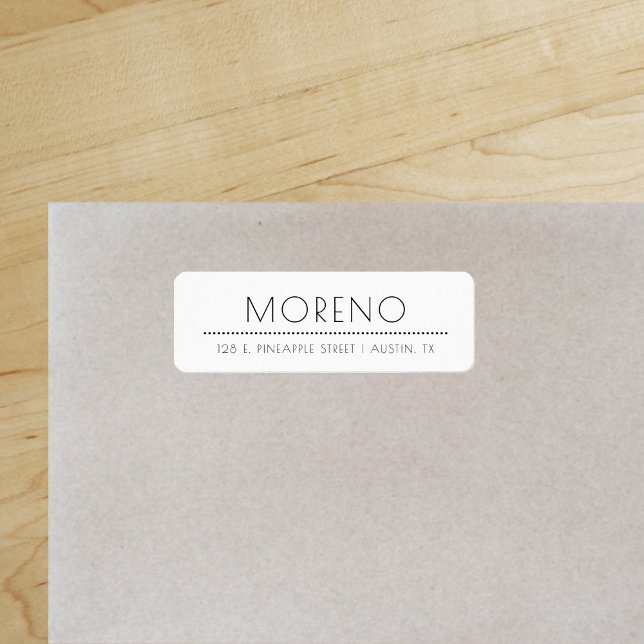 Étiquette Style sophistiqué Chic Adresse de retour ("Everyday is abundantly beautiful." 
Sincerely Best Wishes from Lucky Design World)