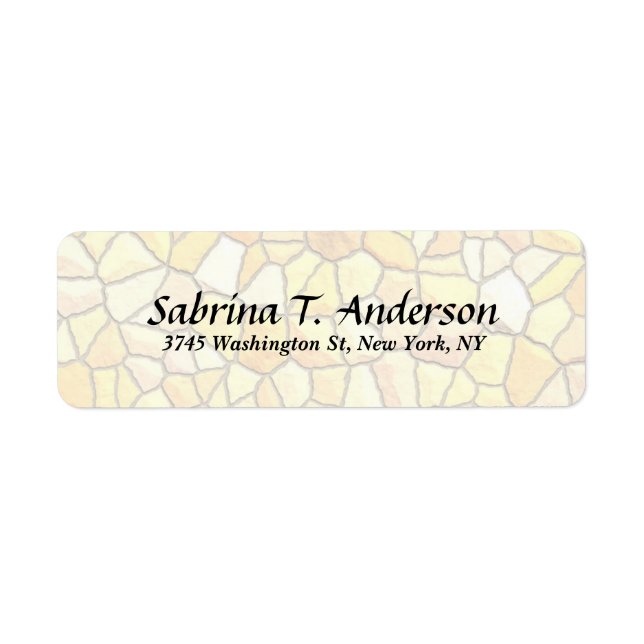 Étiquette Style Stylish Stone Wall Élégant Script moderne (Devant)